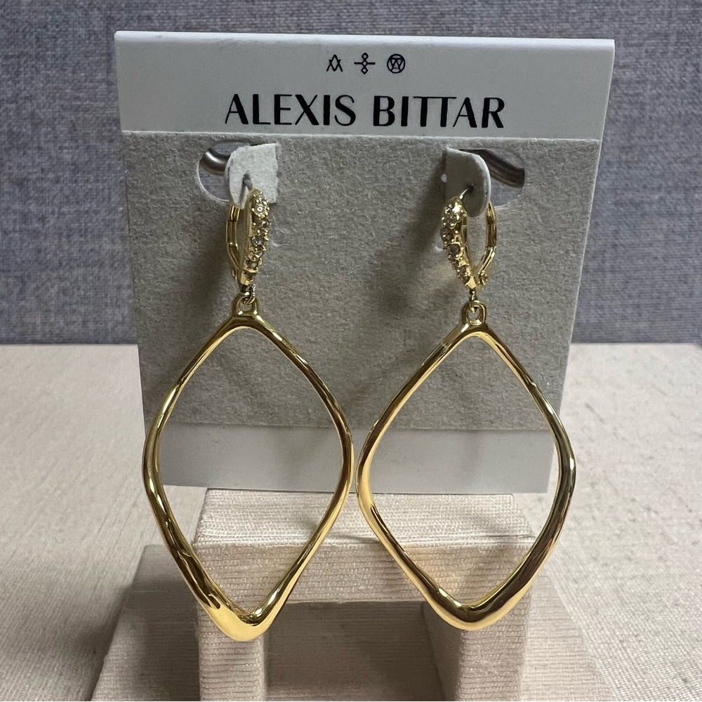 Alexis Bittar Sculpted Aura Tear Drop Earrings NEW